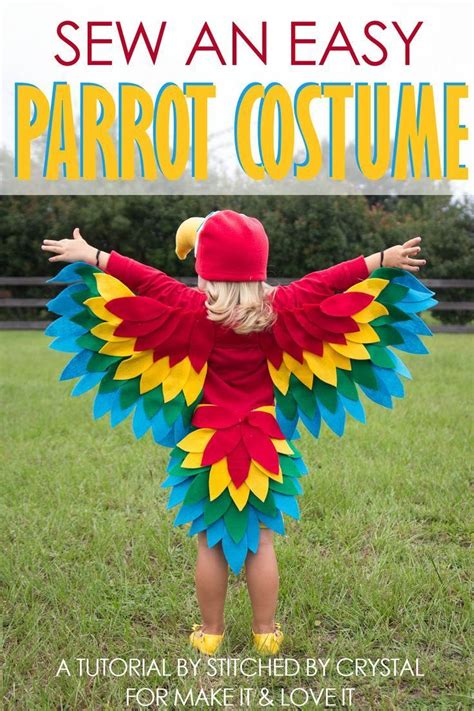 So, i put my thinking cap on and made this parrot costume for o. Sew an Easy Parrot Costume | Parrot costume, Bird costume kids, Diy costumes kids
