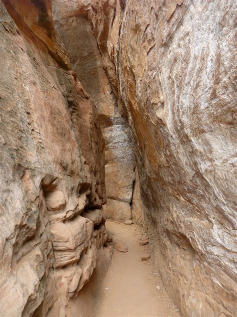 Narrow Place Along The Trail Emerald Pools And The Kayenta Trail Zion
