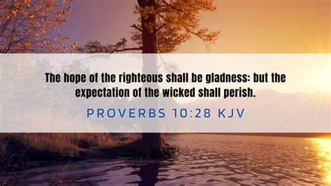 Proverbs 1028 Kjv Bible Verse Of The Day