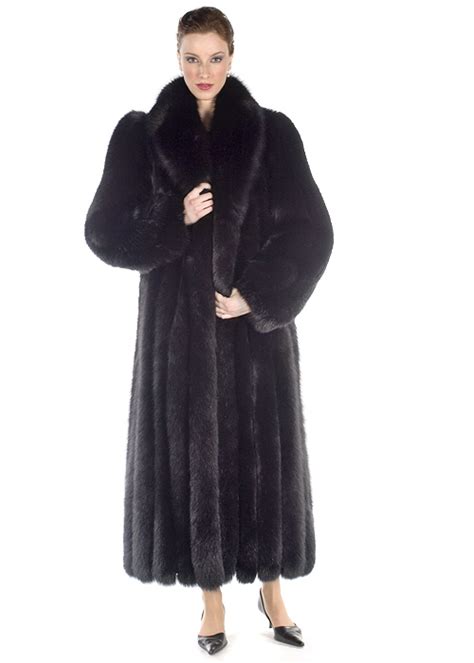Fox Fur Coat Black Fox Fur Coat Full Length Madison Avenue Mall Furs