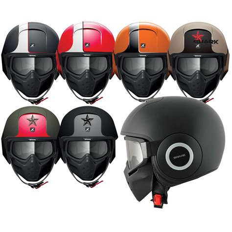 The chart shows some of the different graphics and color choices of the shark raw helmet. SHARK RAW STRIPE SOYOUZ OPEN FACE COMBAT STYLE CUSTOM ...