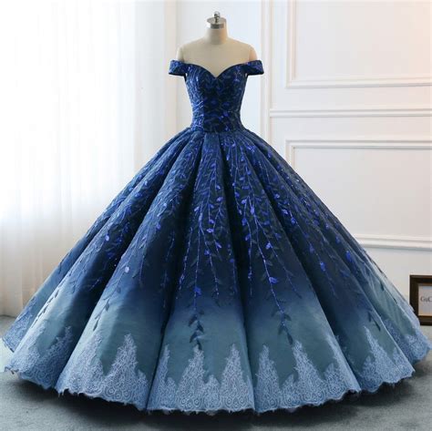 High Quality 2019 Modest Prom Dresses Ombre Royal Blue Wedding Evening