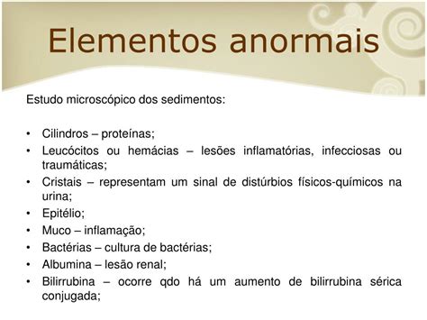 Elementos Anormais Da Urina