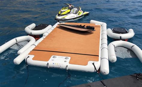 Outdoor Foldable Inflatable Drop Stitch Dock Floating Water Platform