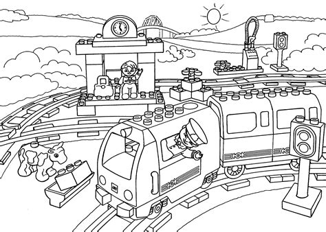 lego duplo train coloring page  Coloring Pages