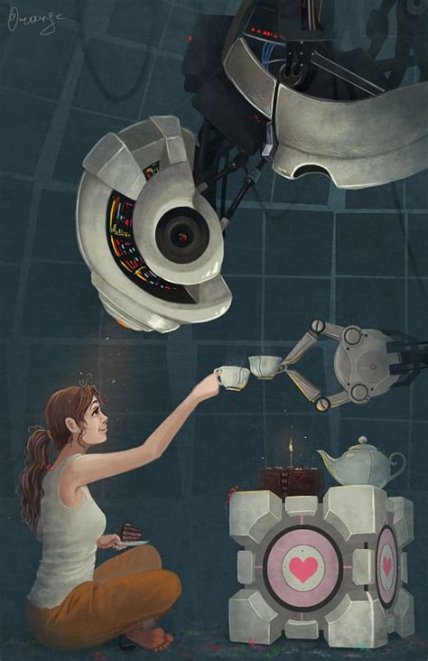 Chell Having A Party With Glados Ps Пикабу Thats Me Not A Fake