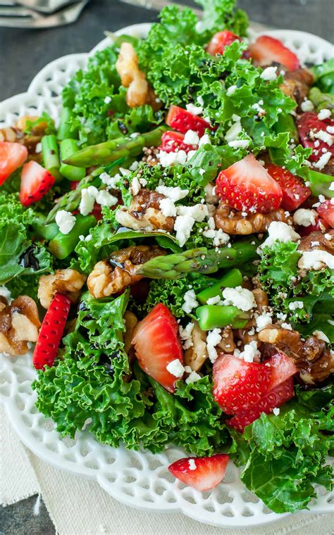 Strawberry Kale Salad With Homemade Balsamic Dressing