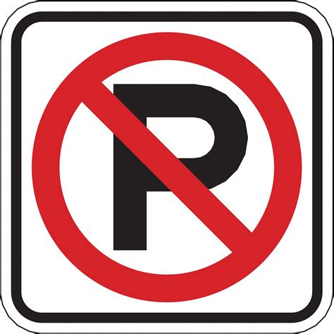 24 In X 24 In Nominal Sign Size Aluminum No Parking Sign 3pmh9r8