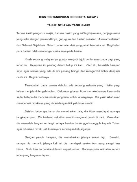 Pertandingan Bercerita Bahasa Melayu Tahap 2 Claire Greene