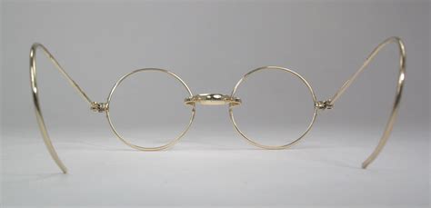 Optometrist Attic Shuron Gold Round Windsor Antique Eyeglasses