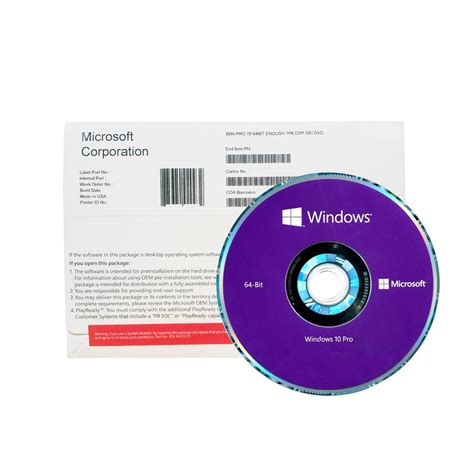 Microsoft Windows 10 Pro DVD 64 Bit OEM Free Upgrade To Windows 11