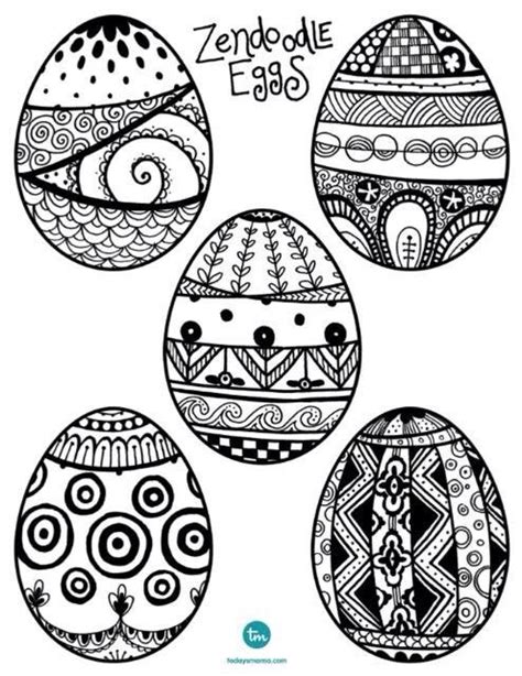 You may also be interested in. Zentangle Easter Eggs | Easter egg coloring pages ...