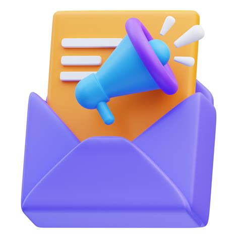 3d Rendering Of Marketing Campaign Email Icon Illustration 11047422 Png