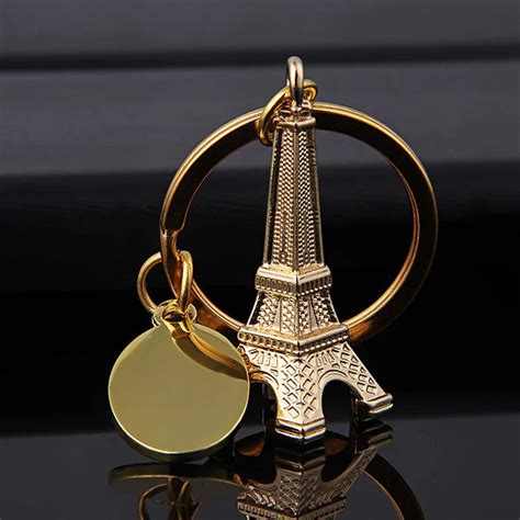 Hot Silver Gold Eiffel Tower Keychain For Keys Souvenirs Paris Tour