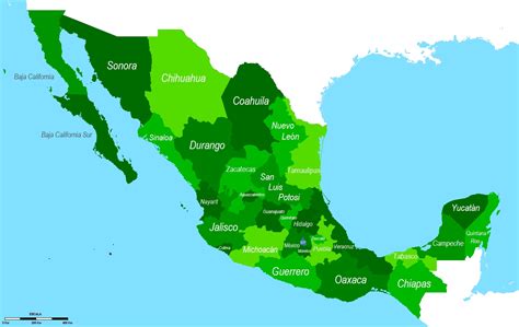Mapas Del Mundo Mapa México Con Nombres