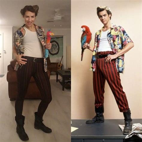 11 Diy Ace Ventura Costume Used A Toilet Paper Roll To Style Hair