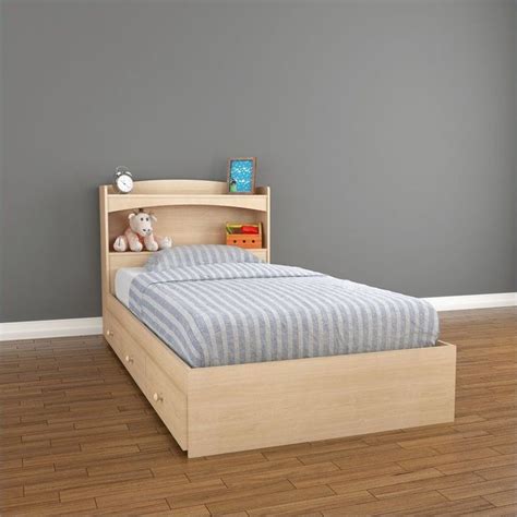 With plenty of underbed storage, a pull out desk and nightstand, it's the perfect solution for small *flat rate items that do not include white glove service are select lighting, oversized mirrors, rugs and headboards that need to be attached to a bed frame. Twin Captain's Bed in Natural Finish - 5600