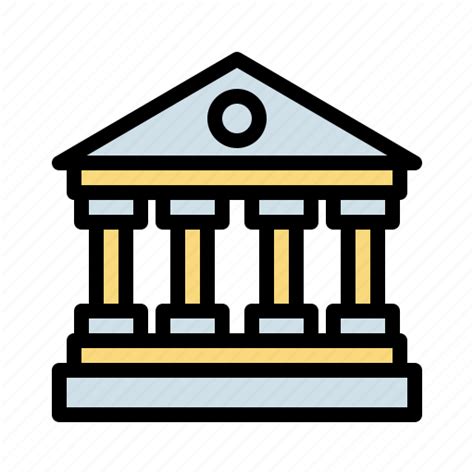 Bank Building Icon Download On Iconfinder On Iconfinder