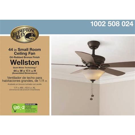 How To Install A Hampton Bay Wellston Ceiling Fan Shelly Lighting