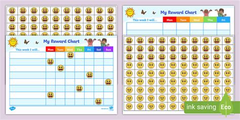 😊 Emoji Behaviour Reward Chart Resources For Parents