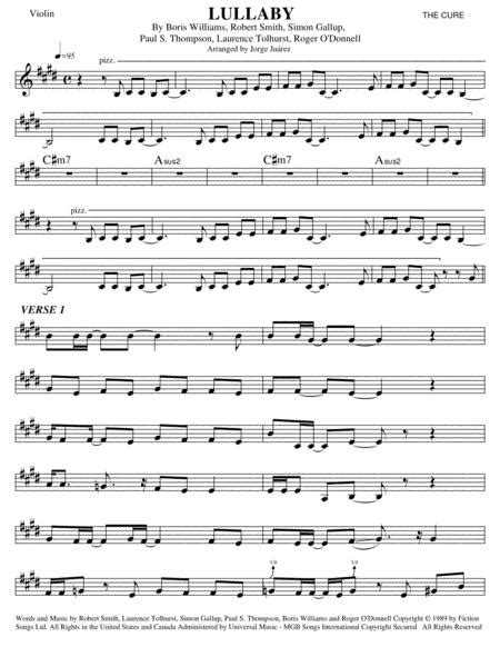 Lullaby Violin Free Music Sheet