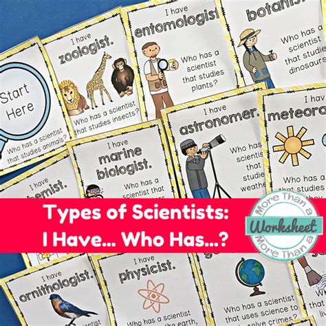 Types Of Scientists I Have Who Has Types Of Scientists Scientist