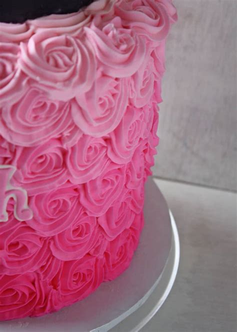 Pink Ombre Roses Cake Rose Bakes