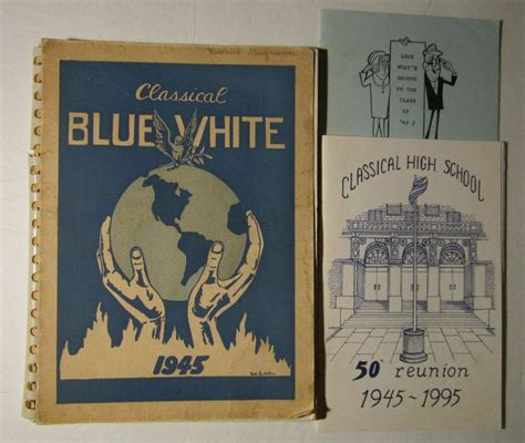 1945 Springfield Massachusetts Classical High School Blue White