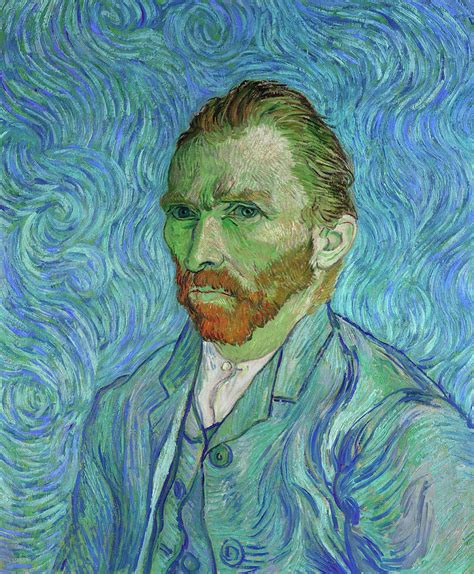 Self Portrait Painted In Painting By Vincent Van Gogh