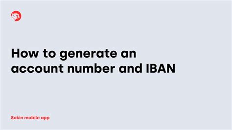 How To Generate An Account Number And IBAN YouTube