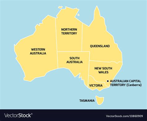 Australia Map With States Cities And Towns Map