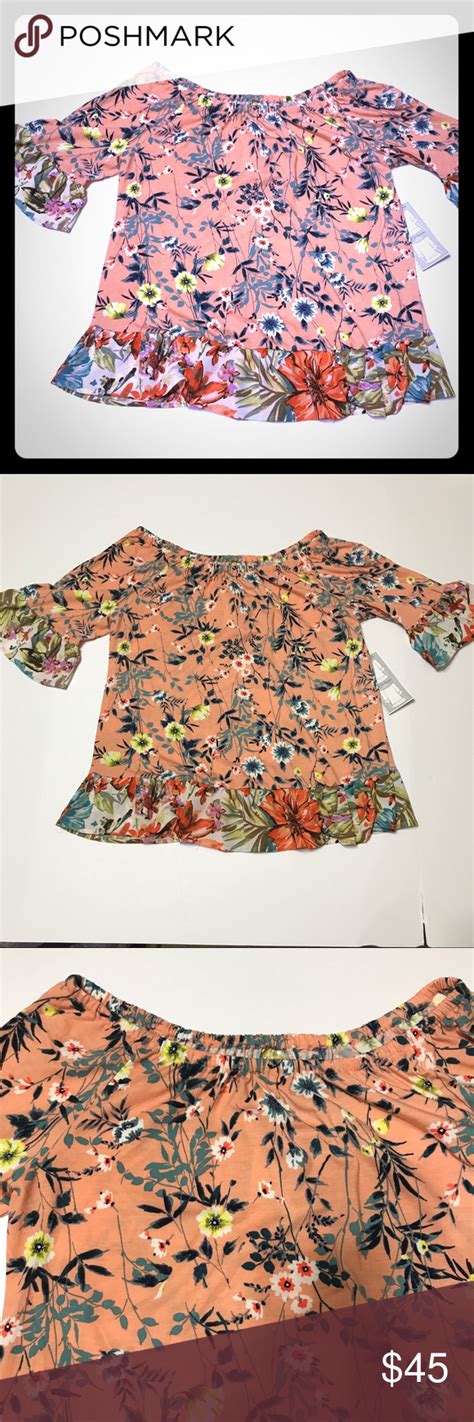 Sale Anthropologie Fig Flower Floral Top To Clothes Design