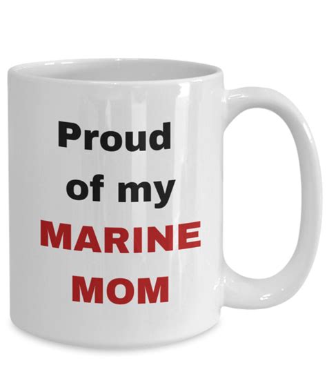 Marine Mom Mug Proud Of My Marine Mom Mug Marine Mom Coffee Etsy