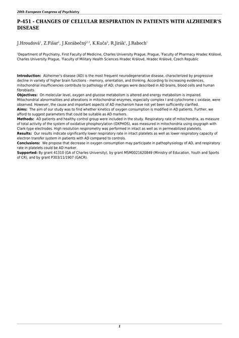 Beberapa perangkat samsung yang telah dibekali sensor detak jantung dapat menggunakan aplikasi o2meter ini. (PDF) P-451 - Changes of cellular respiration in patients with alzheimer's disease