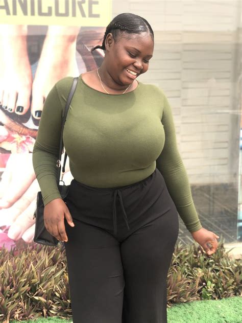 Busty Nigerian Lady Causes A Stir With The Size Of Her Massive Boobs Tells Men She S All You