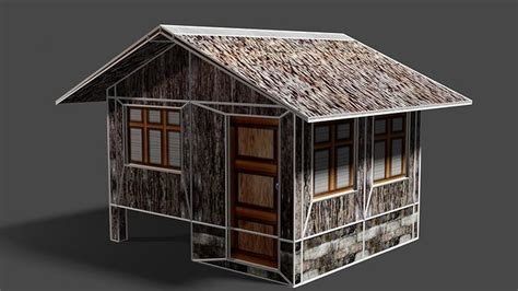 3d Model Nipa Hut 3d Model Of A House Vr Ar Low Poly Cgtrader