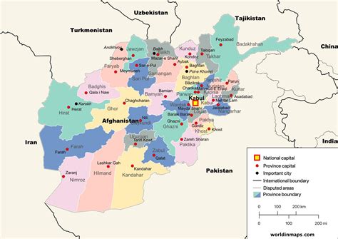 Afghanistan map for free download. Set of map and data of Afghanistan - World in maps