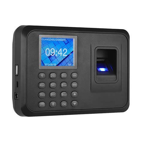 Biometric Fingerprint Time Clock Password Attendance Machine Lcd