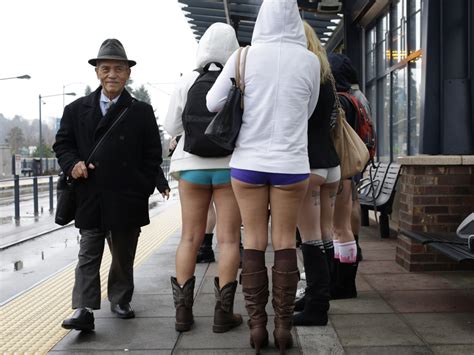 No Pants Subway Ride 2015 Commuters Around The World Strip Off For
