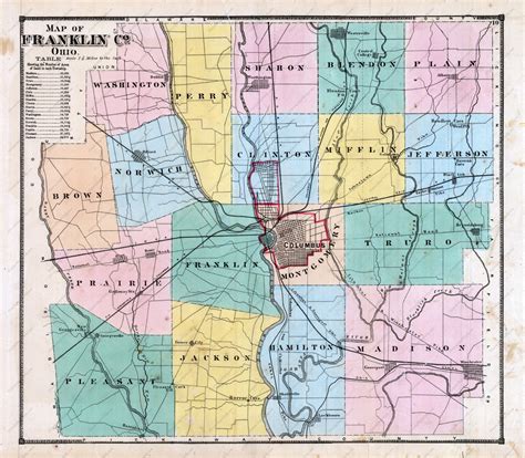 Zip Code Map Of Franklin County Ohio Map Of World