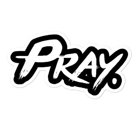 Pray Logo Bubble Free Sticker God Sticker Christian Stickers
