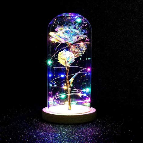 Die original rosen im glas von die schöne und das biest. Galaxy Rose - Beauty And The Beast Fairy Princess Light Up ...