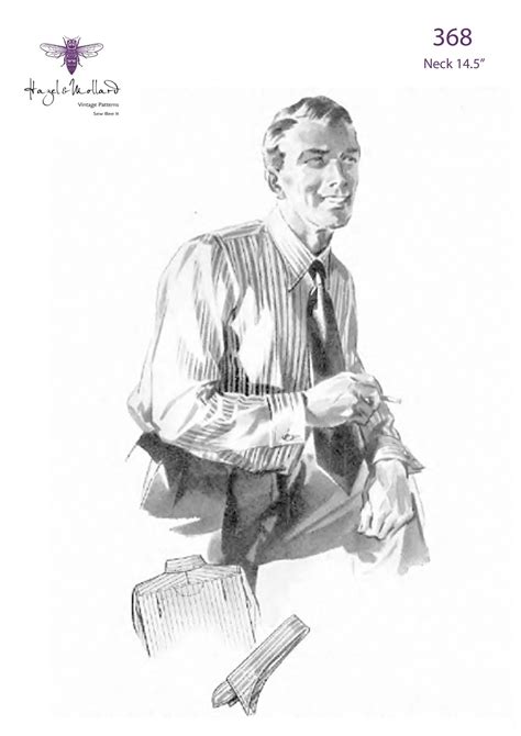 Vintage 1940 S Sewing Pattern Men S Shirt Neck Etsy