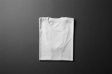 Download White Folded Tshirt Mockup Stock Photo - Download Image Now - iStock