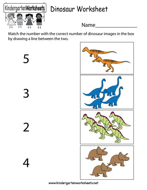 Free Printable Dinosaur Worksheets For Preschoolers