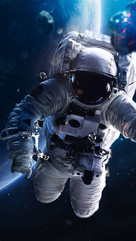 Astronaut 4k Wallpaper Asteroids Blue Planet Space