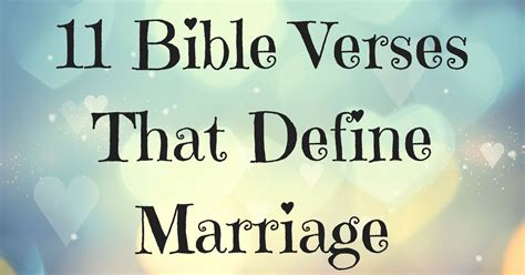 11 Bible Verses That Define Marriage