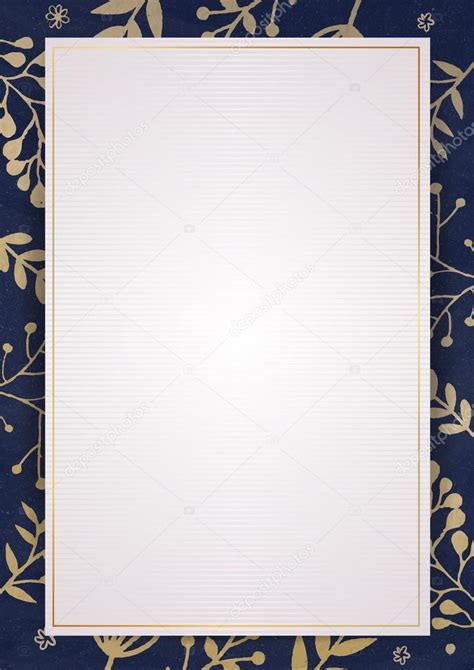 White Paper Background With Drawing Floras Border Stock Vector Image By