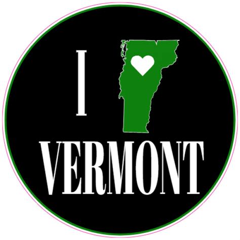 Vermont Green Mountain State Sticker Us Custom Stickers