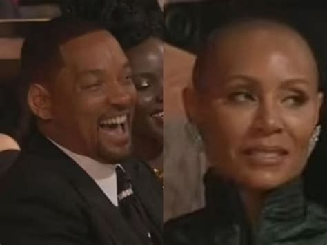 Will Smith Spotted Laughing At Chris Rocks Joke Moments Before Slapping Comedian In The Face